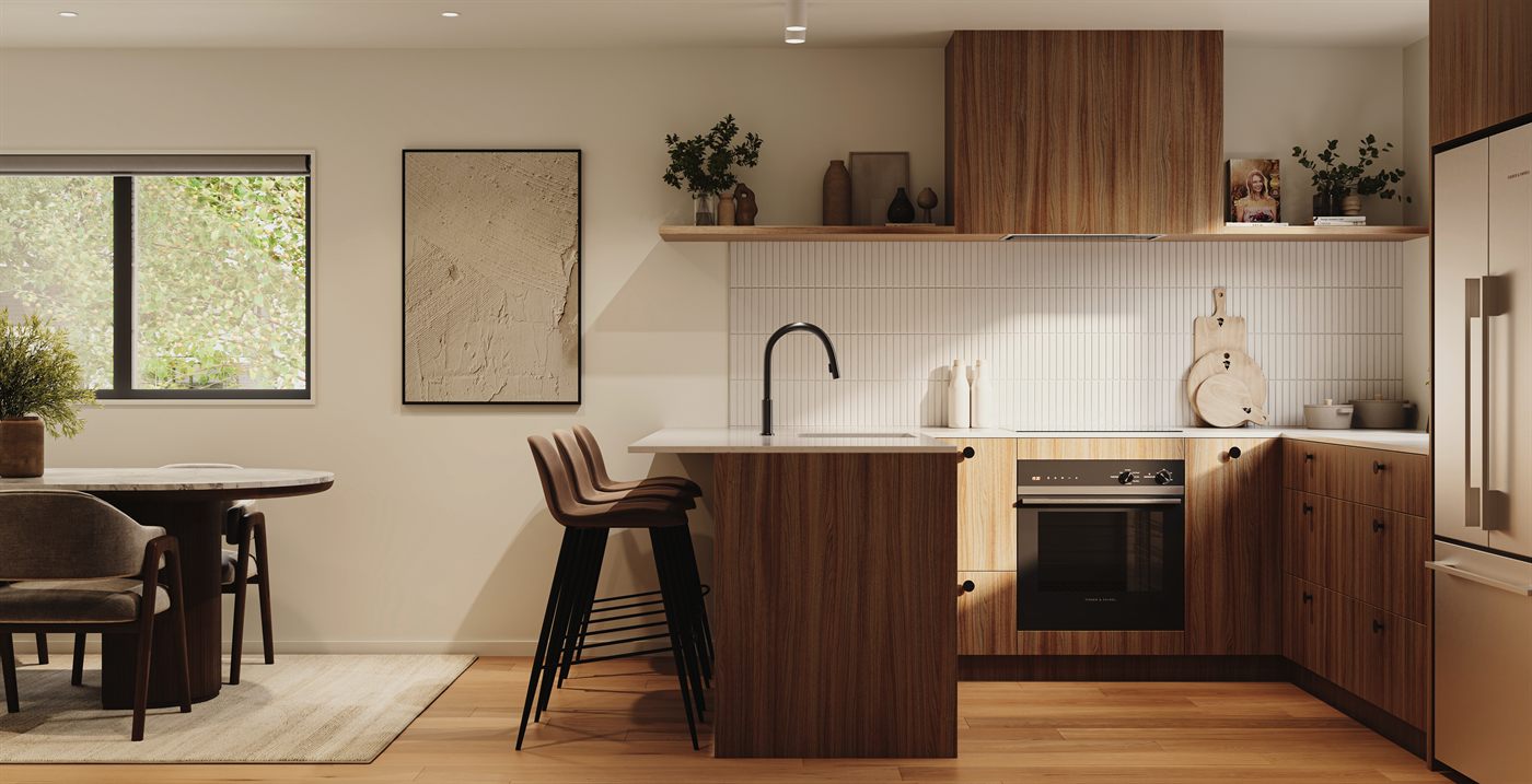 Scheme B, Gunmetal and Washed Walnut