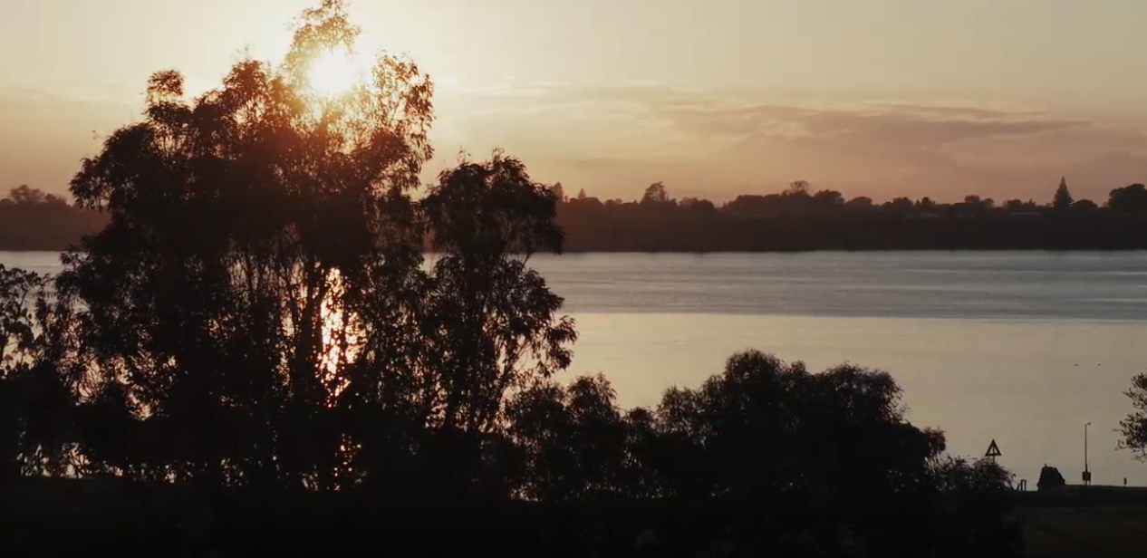 Tauranga harbour at sunset